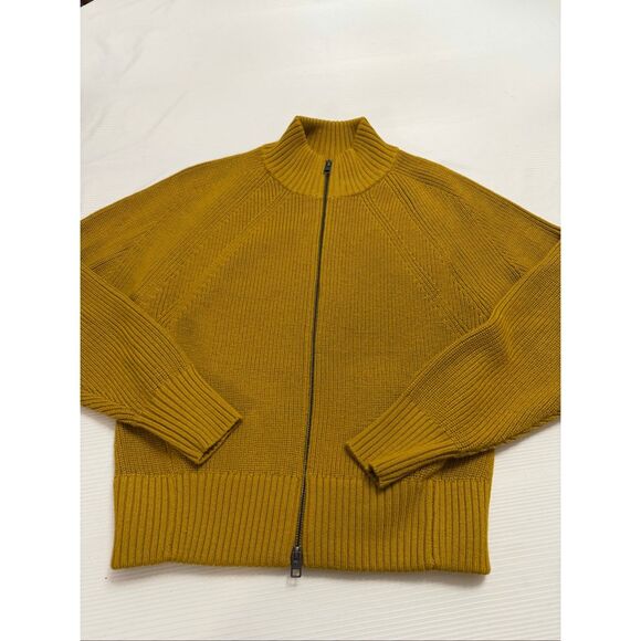 Athleta Sweaters - Athleta En Route Full Zip Sweater Cardigan Jacket Palo Verde Wool Size Medium